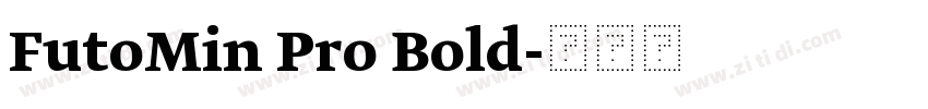 FutoMin Pro Bold字体转换